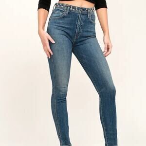 Agolde studded Roxanne high waisted skinny jeans size 24
